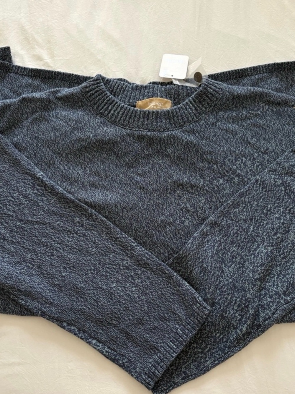 Free People SET: Button Up Sweater Set, 100% Cotton Blue Sea Combo, NEW - Picture 5 of 10